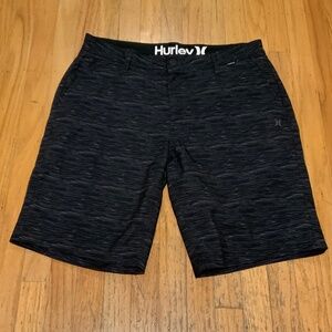 EUC men’s Hurley space-dye dark gray board shorts - 34